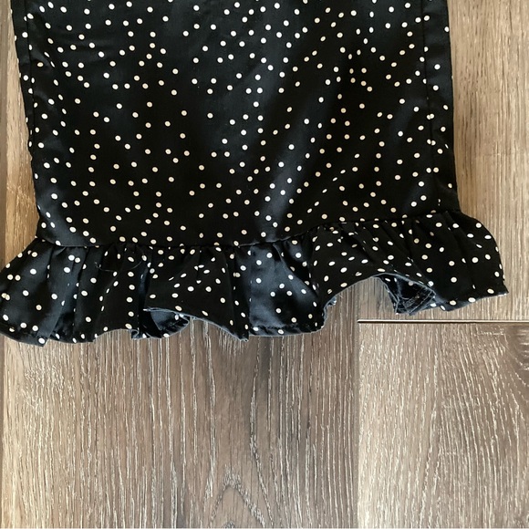 LF SEEK the LABEL Black and White Polka Dot Cropped Jumpsuit Size Small - Picture 6 of 10